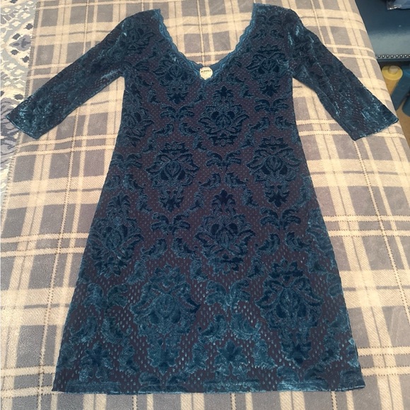 Free People Dresses & Skirts - Free People Teal Long Sleeve Dress